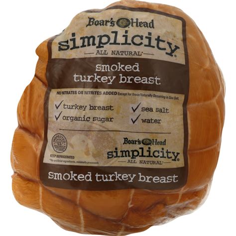 How many sugar are in smoked turkey 1/2 - calories, carbs, nutrition