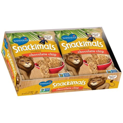 How many sugar are in snackimals, chocolate chip - calories, carbs, nutrition