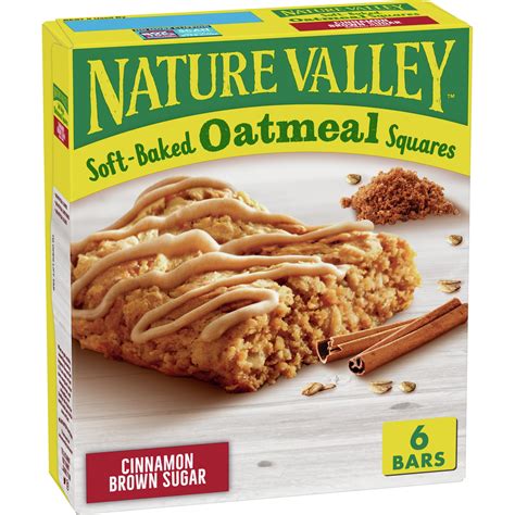 How many sugar are in soft baked oatmeal squares, cinnamon brown sugar - calories, carbs, nutrition