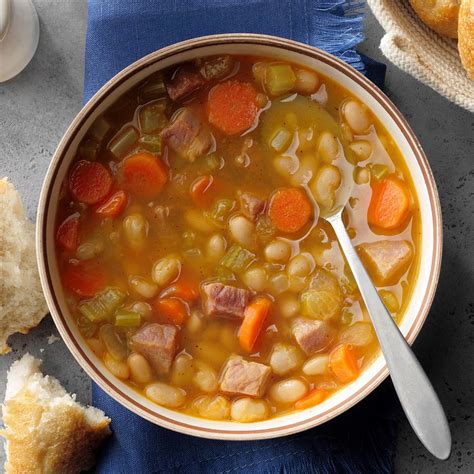 How many sugar are in soup bean with ham - calories, carbs, nutrition