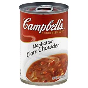 How many sugar are in soup chowder manhattan clam campbells 6 oz - calories, carbs, nutrition