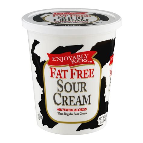 How many sugar are in sour cream - fat free - calories, carbs, nutrition