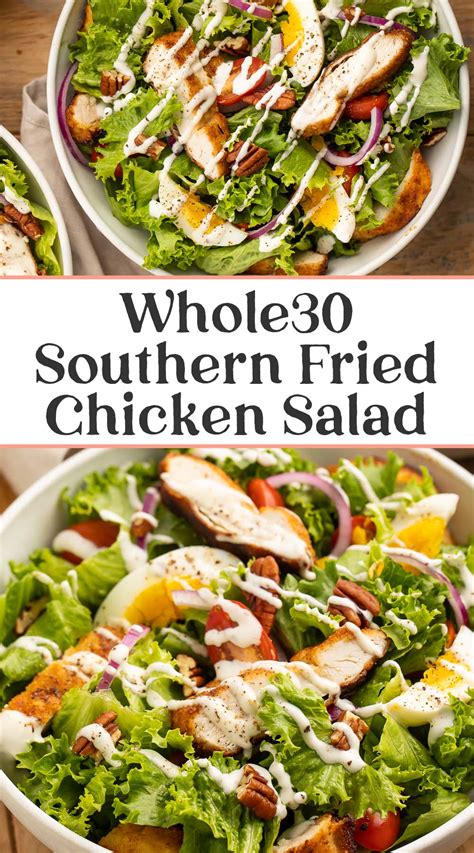 How many sugar are in southern fried chicken salad - calories, carbs, nutrition