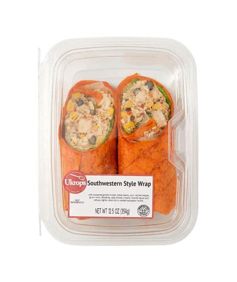 How many sugar are in southwestern style wrap - calories, carbs, nutrition