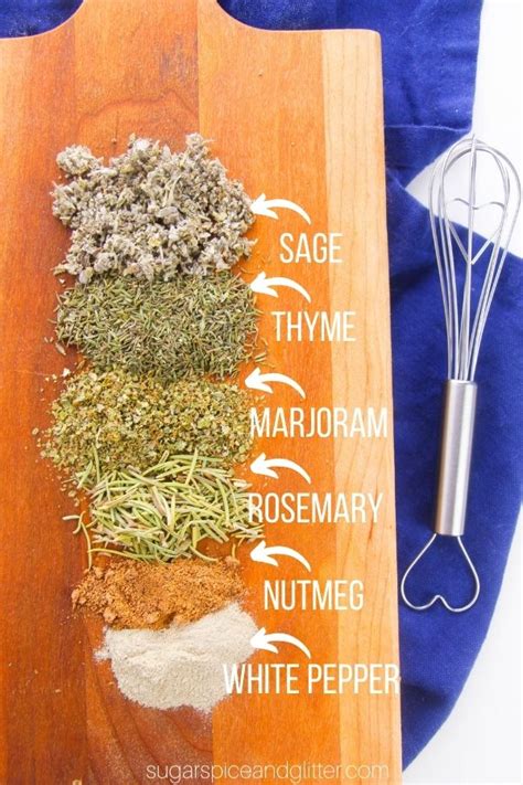 How many sugar are in spices, poultry seasoning - calories, carbs, nutrition