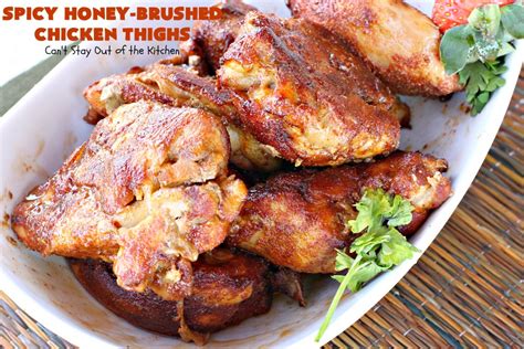 How many sugar are in spicy honey-brushed chicken thighs - calories, carbs, nutrition