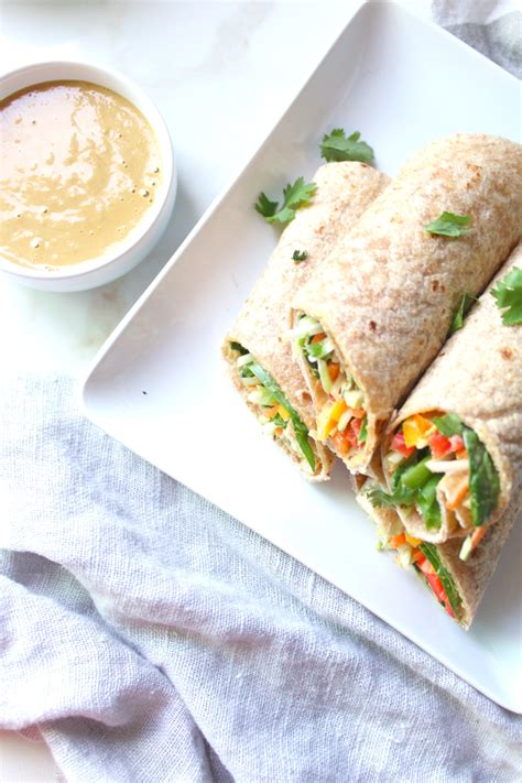 How many sugar are in spicy thai peanut vegetable wrap - calories, carbs, nutrition