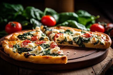 How many sugar are in spinach and feta pizza - calories, carbs, nutrition