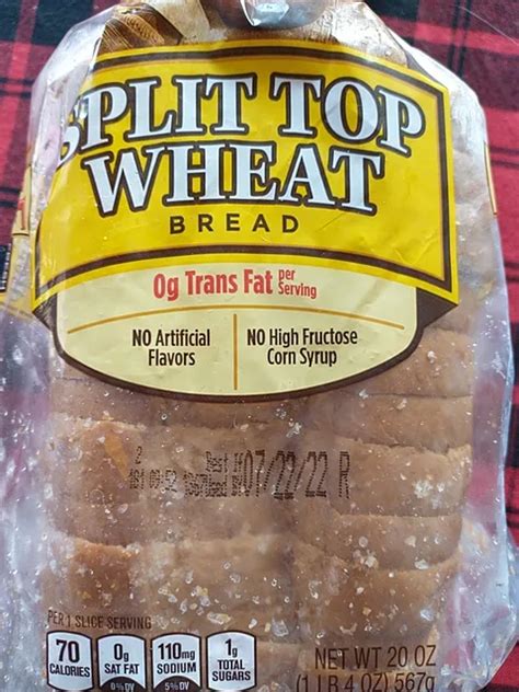 How many sugar are in split top wheat - calories, carbs, nutrition