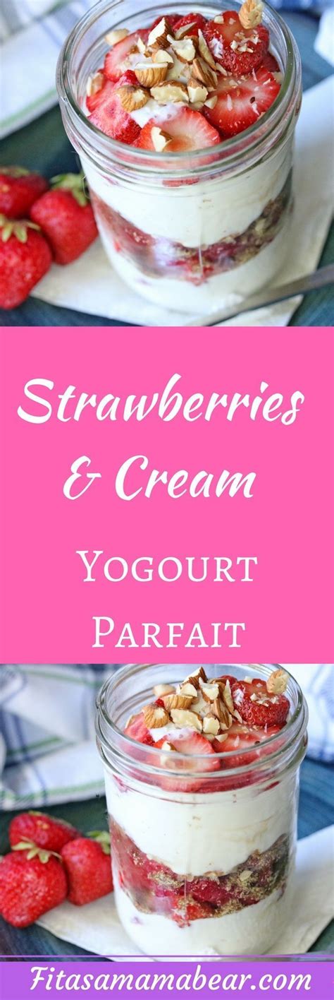 How many sugar are in strawberries and cream yogurt parfait - calories, carbs, nutrition