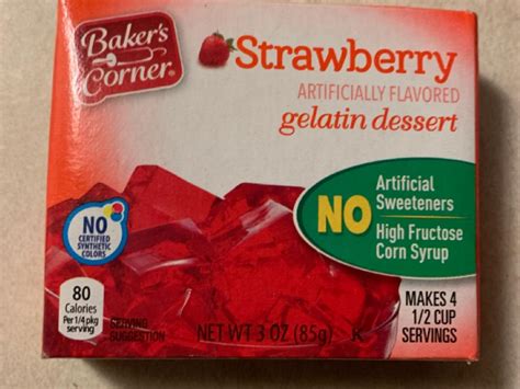How many sugar are in strawberry gelatin-sm - calories, carbs, nutrition