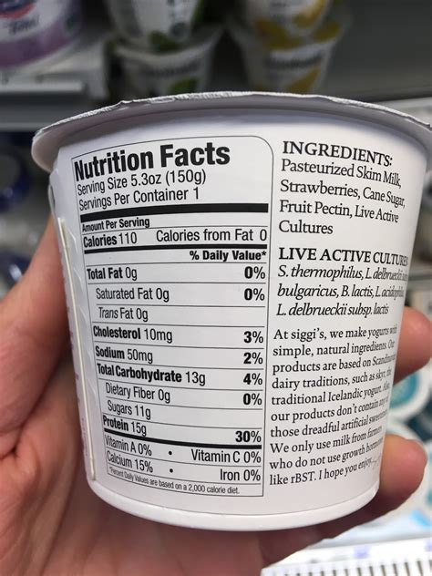 How many sugar are in strawberry yogurt - calories, carbs, nutrition