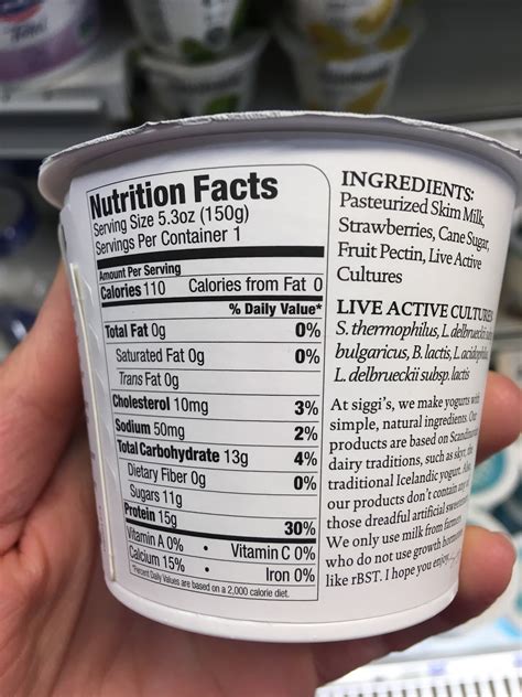 How many sugar are in strawberry yogurt - calories, carbs, nutrition