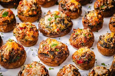 How many sugar are in stuffed mushrooms - calories, carbs, nutrition