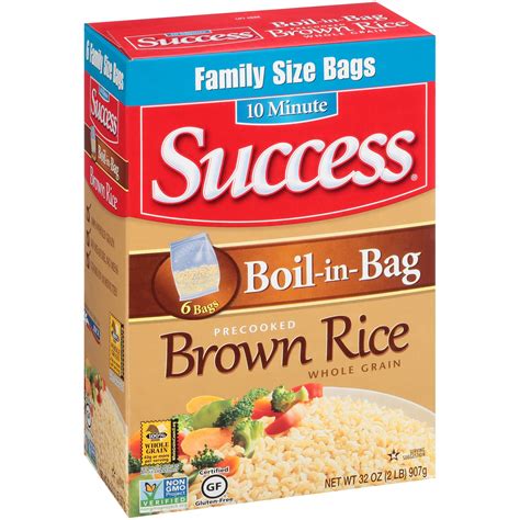 How many sugar are in success whole grain brown rice (boil-in-bag) - calories, carbs, nutrition