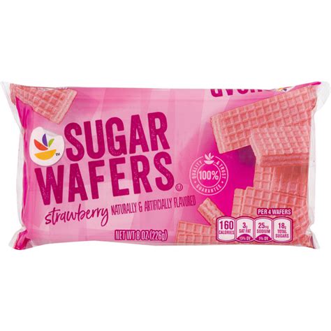 How many sugar are in sugar wafers strawberry - calories, carbs, nutrition