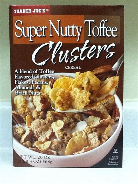 How many sugar are in super nutty toffee clusters - calories, carbs, nutrition
