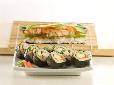 How many sugar are in sushi roll chicken teriyaki wasabi - calories, carbs, nutrition