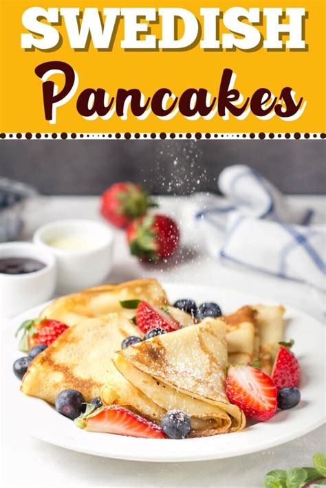 How many sugar are in swedish pancakes with sauted pineapple with ginger cream - calories, carbs, nutrition