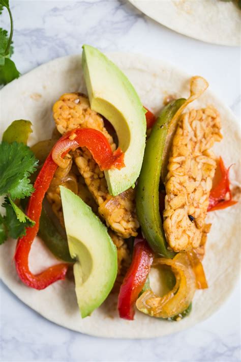 How many sugar are in tempeh fajitas - calories, carbs, nutrition