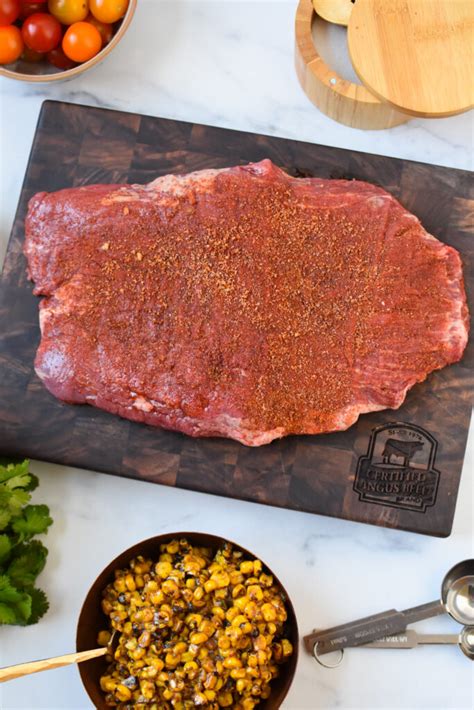 How many sugar are in ten spice flank steak (6817.0) - calories, carbs, nutrition