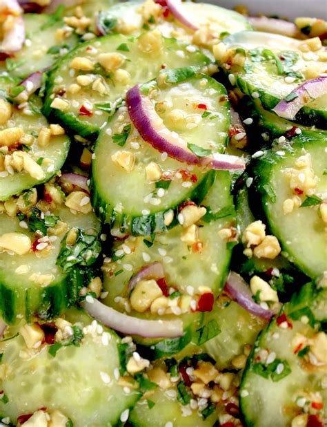 How many sugar are in thai cucumber & red pepper salad - calories, carbs, nutrition