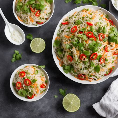 How many sugar are in thai rice noodle salad with peanuts - calories, carbs, nutrition