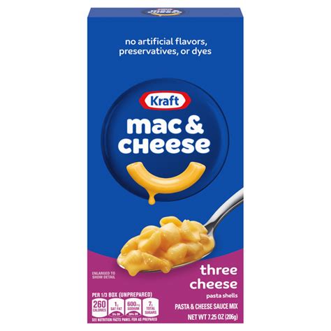 How many sugar are in three cheese macaroni - calories, carbs, nutrition