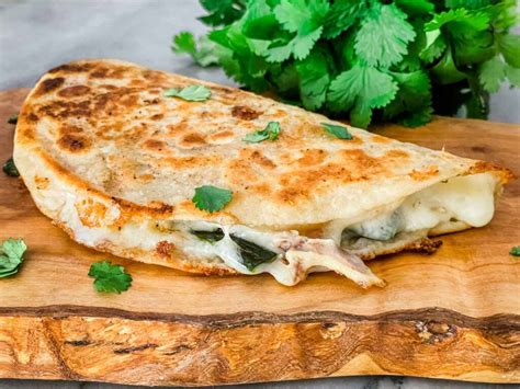 How many sugar are in three cheese poblano quesadilla - calories, carbs, nutrition