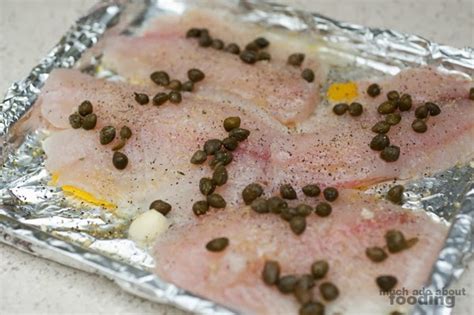 How many sugar are in tilapia with herbs capers - calories, carbs, nutrition