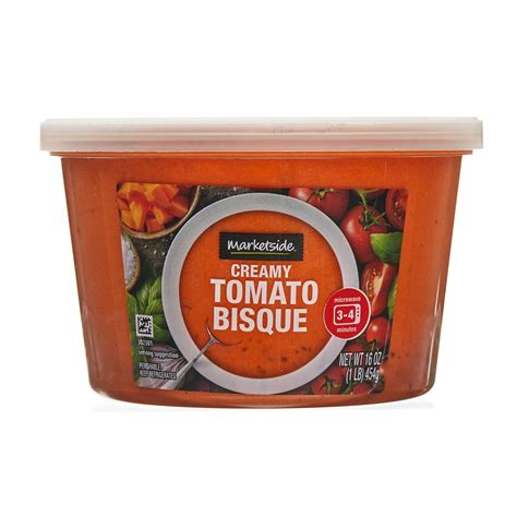 How many sugar are in tomato bisque with fresh basil 16 oz - calories, carbs, nutrition