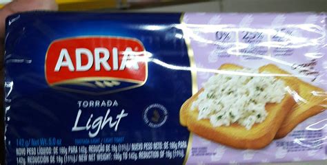 How many sugar are in torrada light - calories, carbs, nutrition