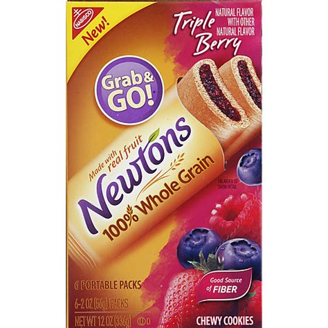 How many sugar are in triple berry newtons - calories, carbs, nutrition