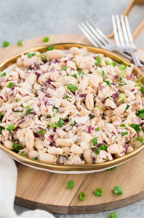 How many sugar are in tuna white bean salad - calories, carbs, nutrition