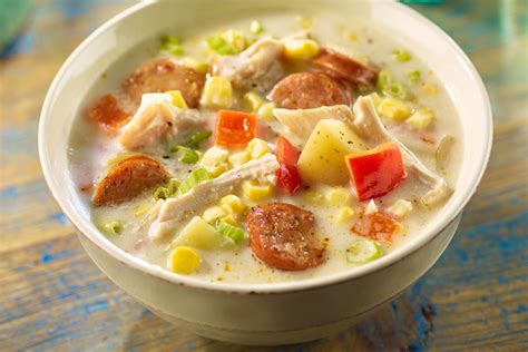 How many sugar are in turkey and andouille chowder - calories, carbs, nutrition