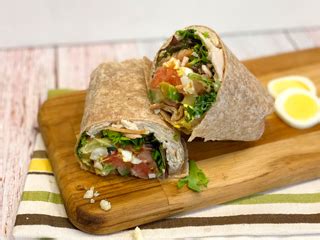 How many sugar are in turkey cobb wrap - calories, carbs, nutrition