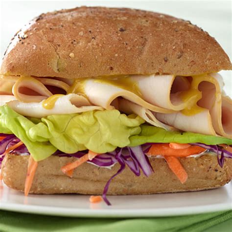 How many sugar are in turkey sandwich on roll, acc-st - calories, carbs, nutrition