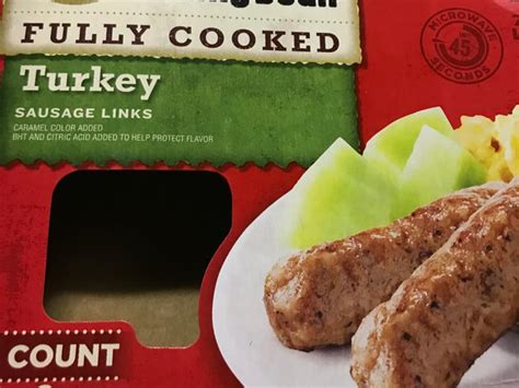 How many sugar are in turkey sausage link - calories, carbs, nutrition