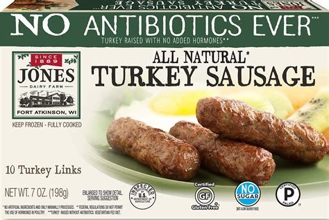 How many sugar are in turkey sausage links - calories, carbs, nutrition