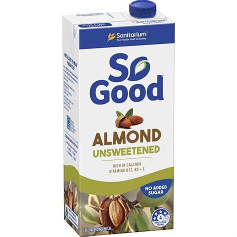 How many sugar are in unsweetened almond - calories, carbs, nutrition