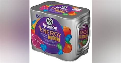 How many sugar are in v fusion - calories, carbs, nutrition