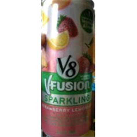 How many sugar are in v-fusion sparkling strawberry lemonade - calories, carbs, nutrition