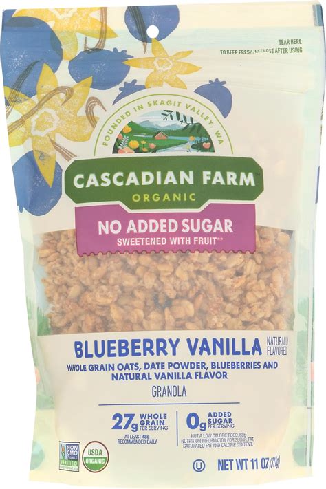 How many sugar are in vanilla granola - calories, carbs, nutrition