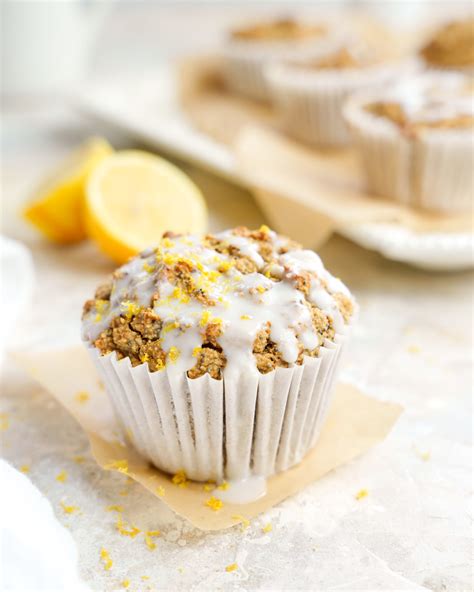 How many sugar are in vegan lemon poppy seed muffins - calories, carbs, nutrition