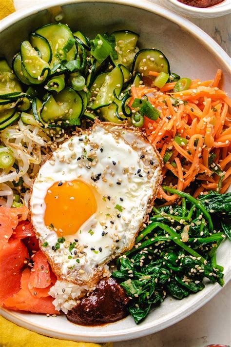 How many sugar are in vegetarian korean rice bowl - calories, carbs, nutrition