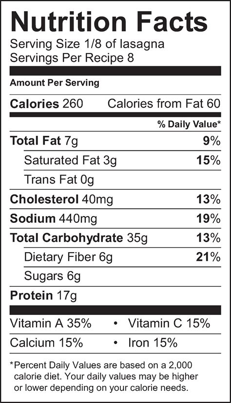 How many sugar are in vegetarian lasagna (55566.5) - calories, carbs, nutrition