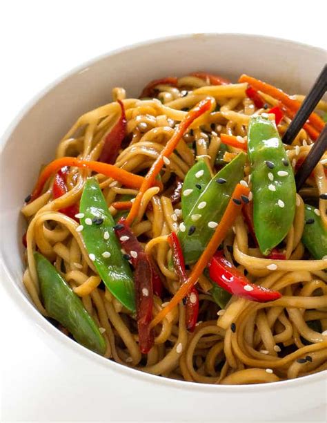 How many sugar are in vegetarian lo mein - calories, carbs, nutrition