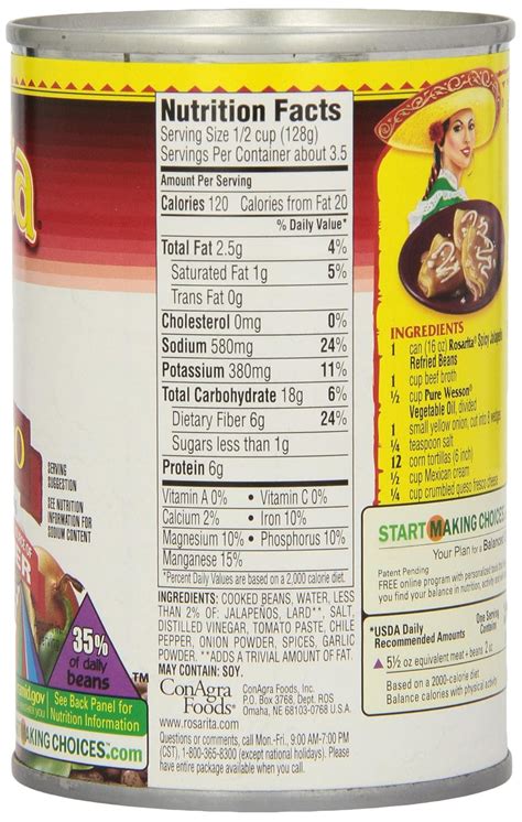 How many sugar are in vegetarian refried beans (34752.0) - calories, carbs, nutrition