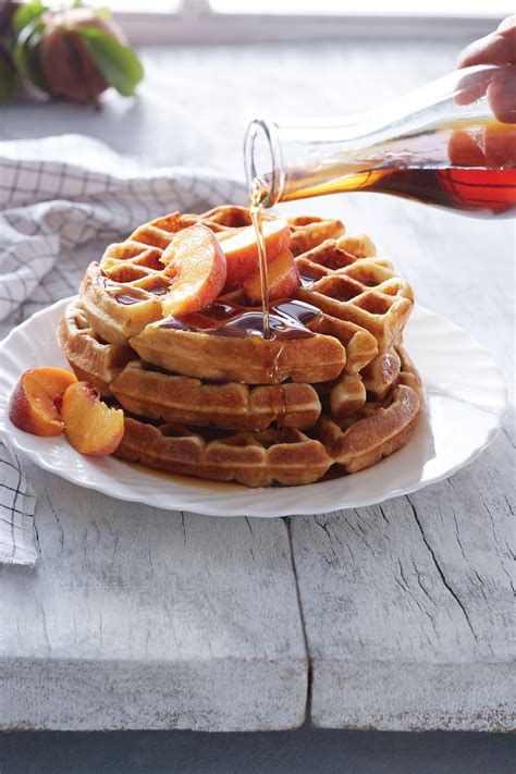 How many sugar are in waffles georgia with peaches (1) - calories, carbs, nutrition