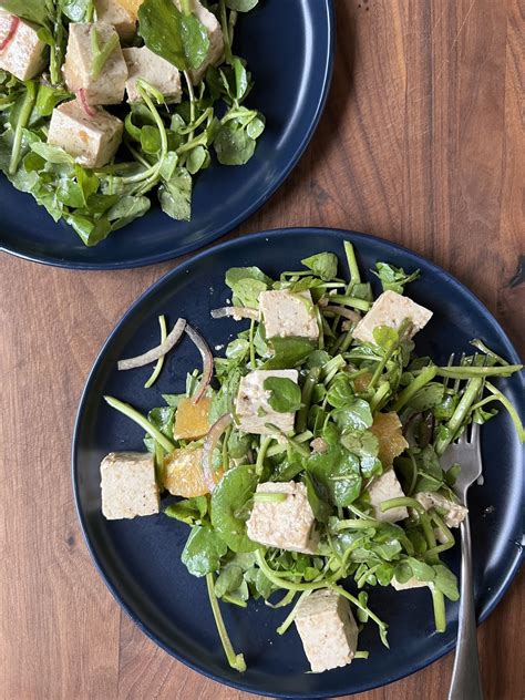 How many sugar are in watercress and tofu salad - calories, carbs, nutrition